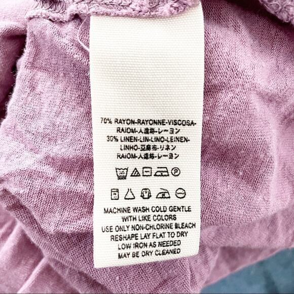 Free people lilac cold shoulders v-neck blouse XS - Picture 4 of 4